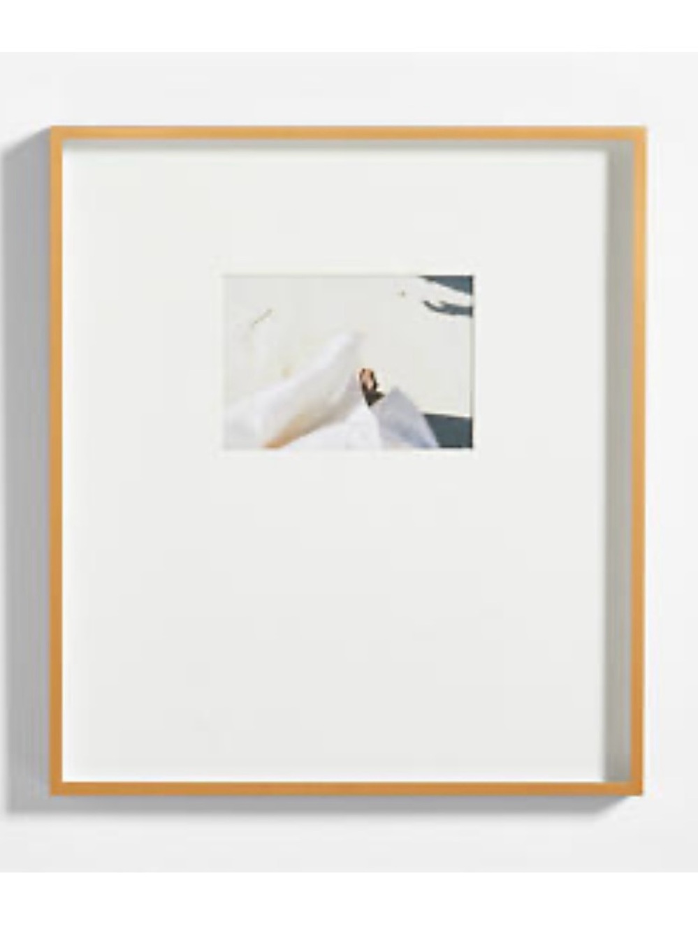 Crate & Barrel Brushed Brass Metal Picture Frame